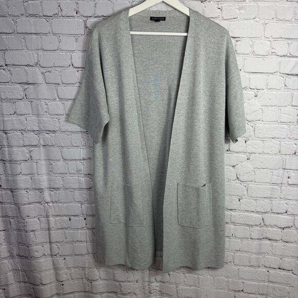 EILEEN FISHER Fine Organic Cotton & Silk Cardigan Size M - Picture 2 of 7